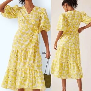 Anthropologie Hutch V-Neck Tiered Wrap
Midi Dress
